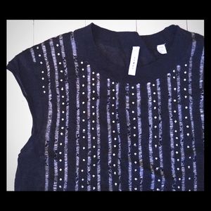 Islii cashmere thin lace sweater shirt